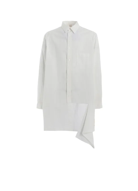 LIGHT COTTON TWILLL WASH ONC LEFT FRONT CUT-OUT SHIRT sold by Yohji Yamamoto