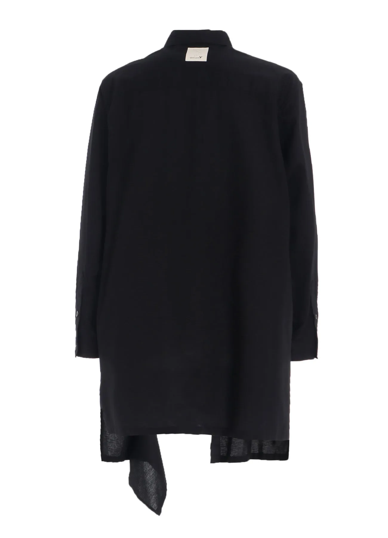 LIGHT COTTON TWILLL WASH ONC LEFT FRONT CUT-OUT SHIRT sold by Yohji Yamamoto product image thumbnail 4
