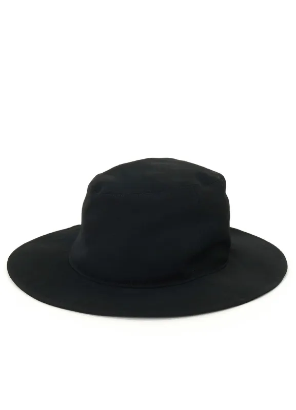 WASHER WOOL GABARDINE LONG BRIM HAT sold by Yohji Yamamoto