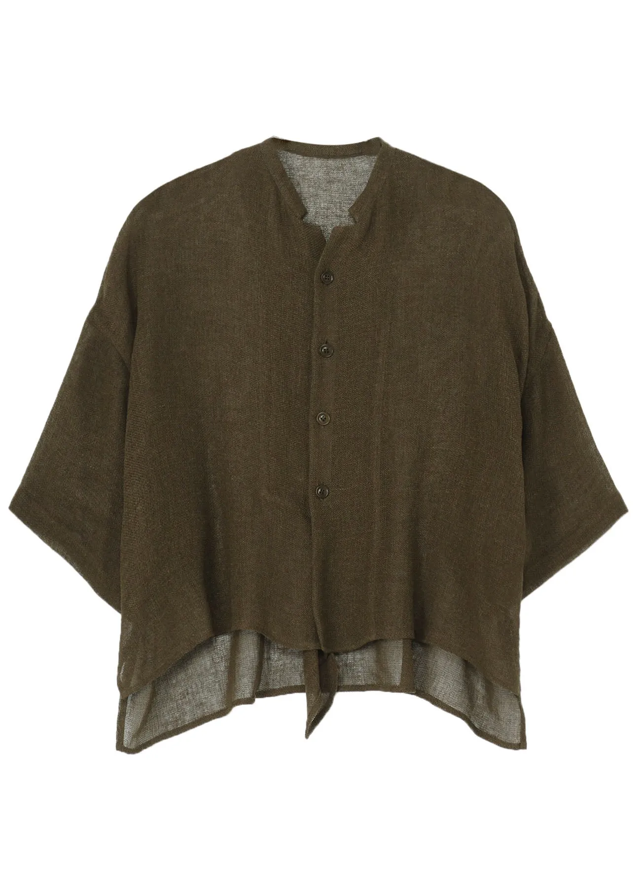 LENO CLOTH HALF SLEEVE BOX SHIRT sold by Yohji Yamamoto product image thumbnail 2