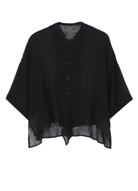 LENO CLOTH HALF SLEEVE BOX SHIRT sold by Yohji Yamamoto
