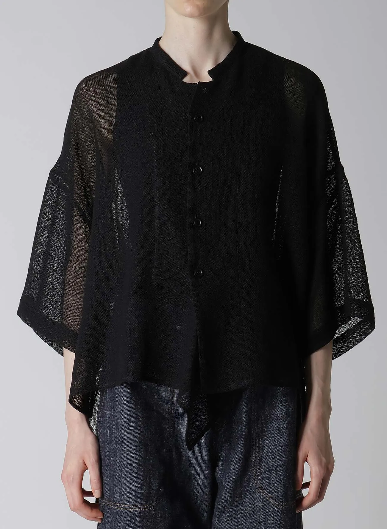 LENO CLOTH HALF SLEEVE BOX SHIRT sold by Yohji Yamamoto product image thumbnail 4