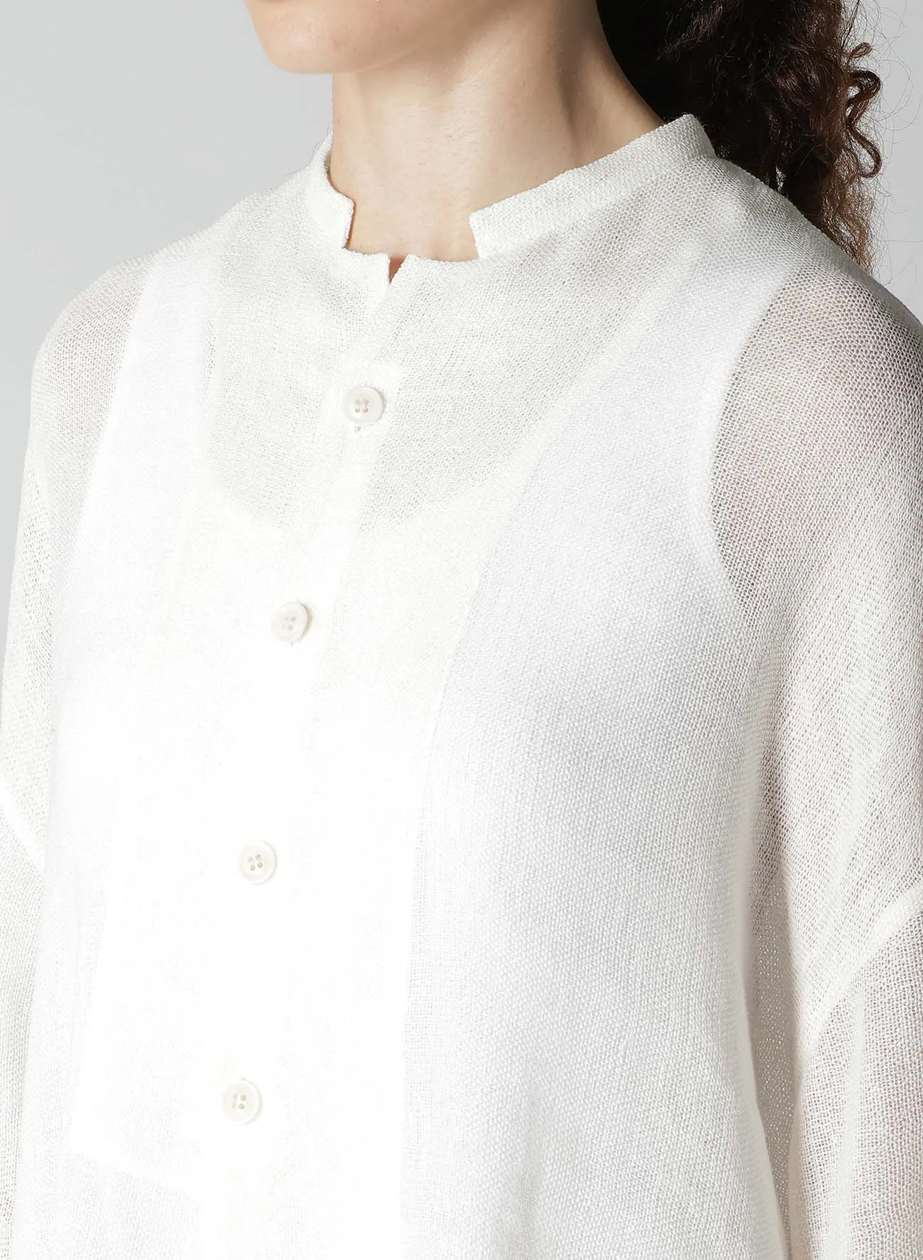 LENO CLOTH HALF SLEEVE BOX SHIRT sold by Yohji Yamamoto product image thumbnail 5