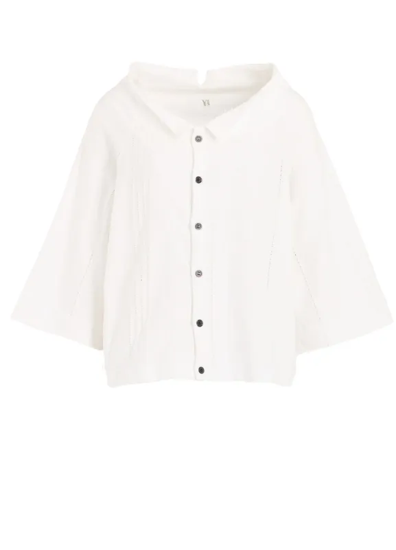 JACQUARD JERSEY RAGLAN SLEEVE CARDIGAN made by Yohji Yamamoto