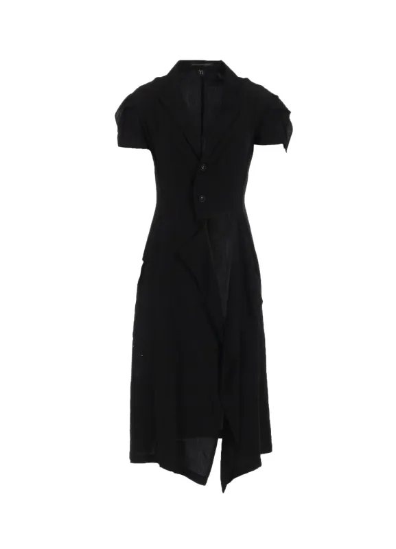 CUPRO/DUNGAREE BALLER LACE SQUARE CLOTH SLEEVE JACKET sold by Yohji Yamamoto