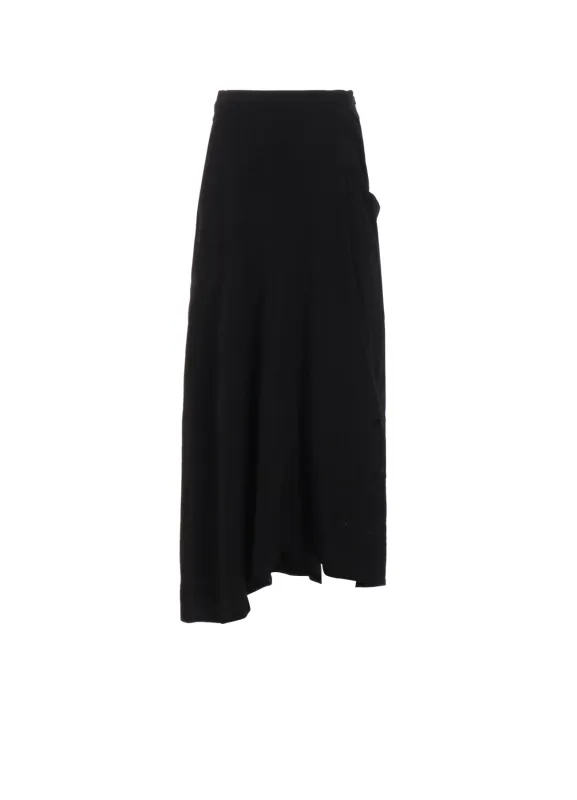 CUPRO/DUNGAREE BALLER LACE LEFT CLOTH SKIRT made by Yohji Yamamoto