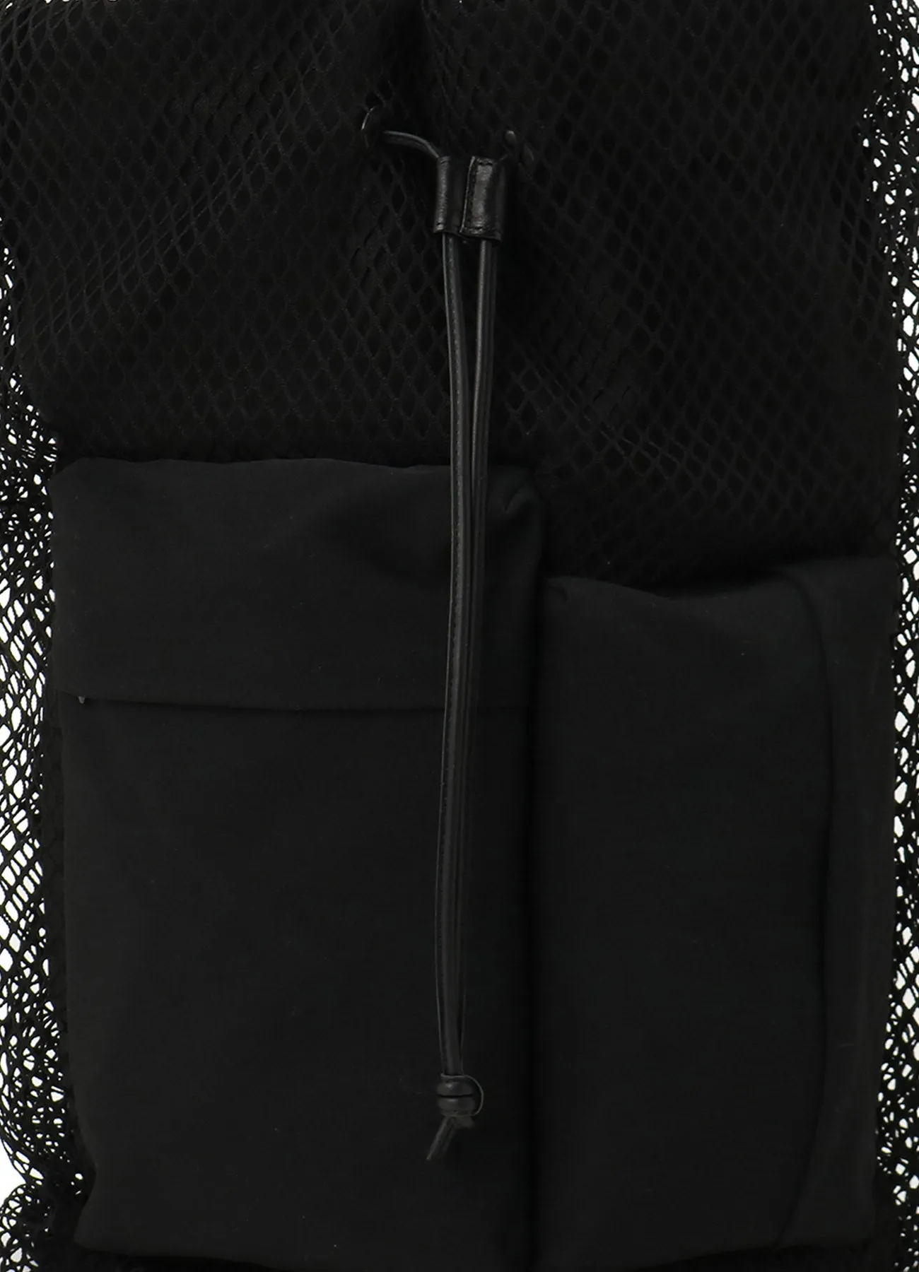 DIAMOND NET/LEATHER COMBINATION BIG POUCH sold by Yohji Yamamoto product image thumbnail 5