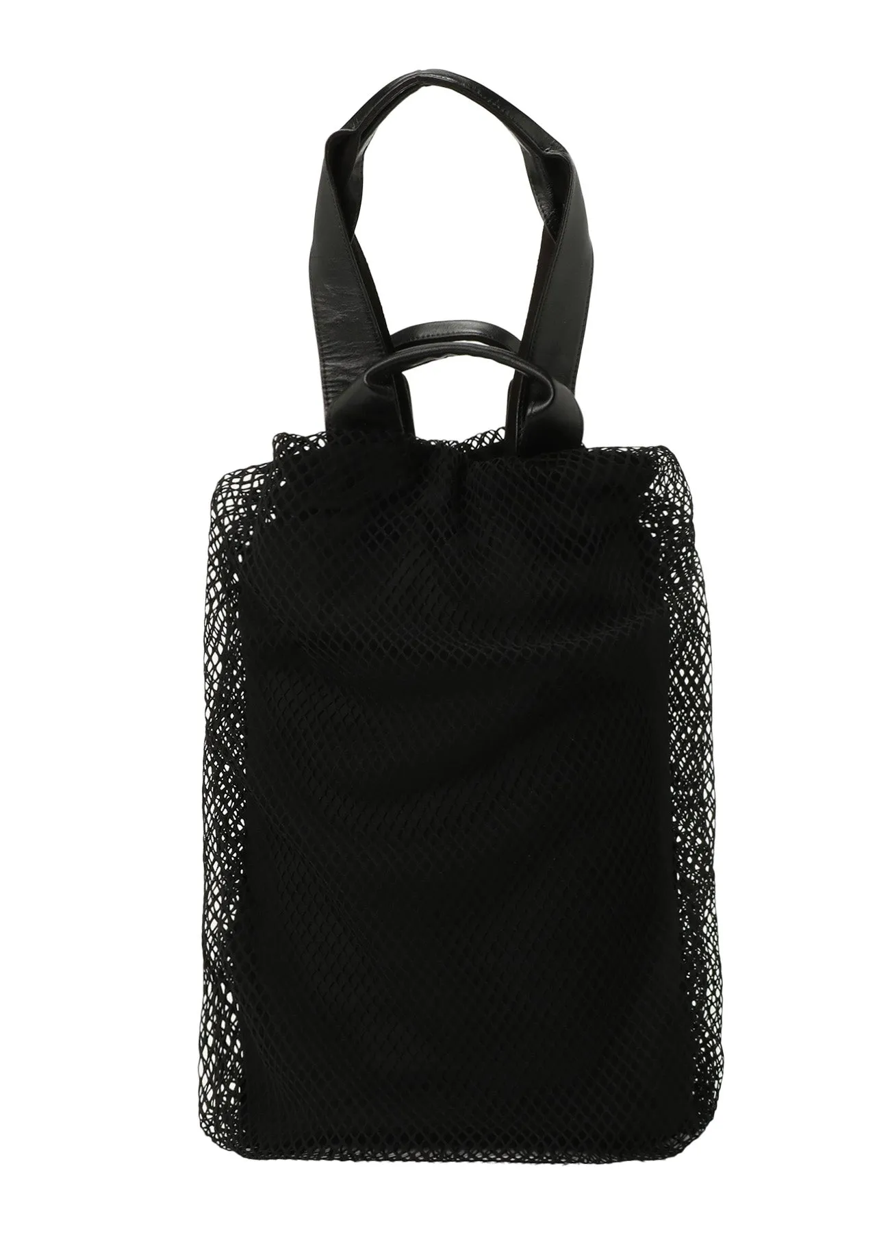DIAMOND NET/LEATHER COMBINATION BIG POUCH sold by Yohji Yamamoto product image thumbnail 4