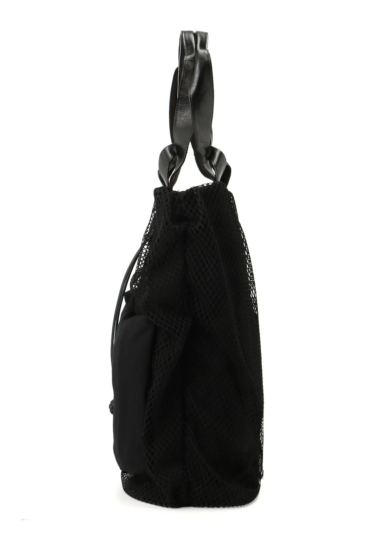 DIAMOND NET/LEATHER COMBINATION BIG POUCH sold by Yohji Yamamoto product image thumbnail 3