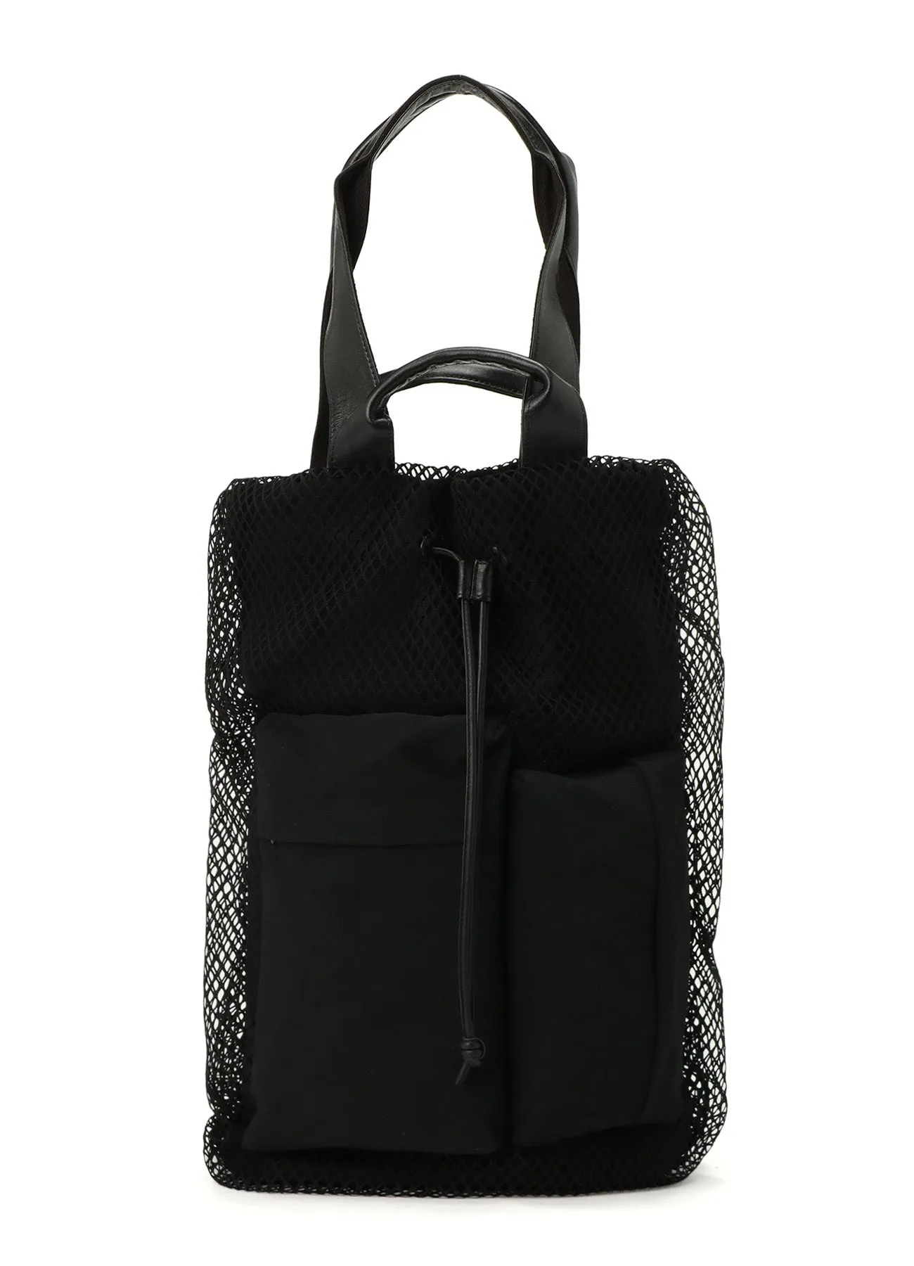 DIAMOND NET/LEATHER COMBINATION BIG POUCH sold by Yohji Yamamoto product image thumbnail 2