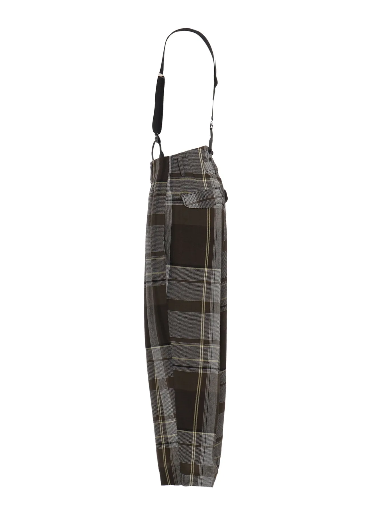 GAUZE PLAID SUSPENDER PANTS sold by Yohji Yamamoto product image thumbnail 3