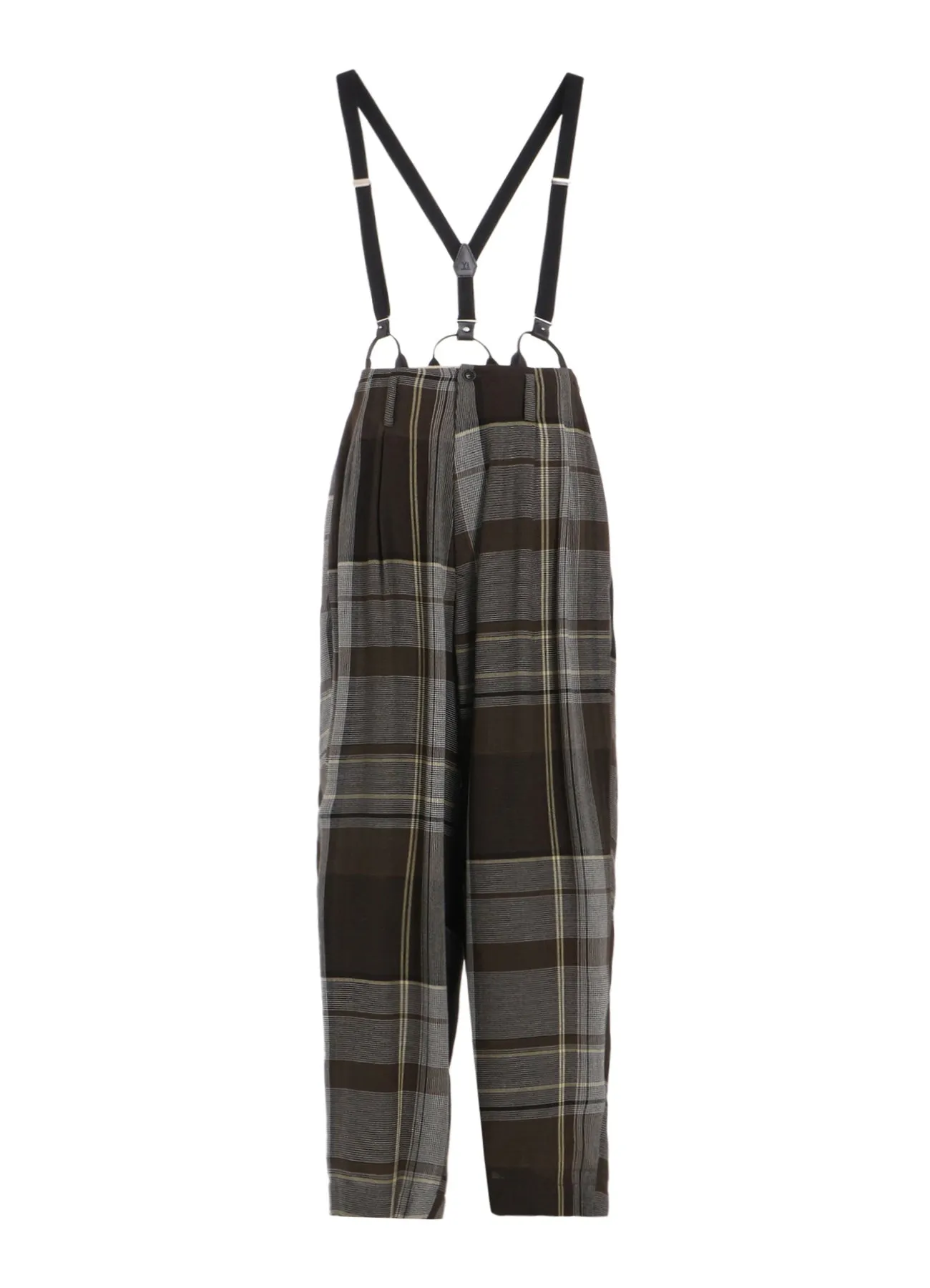 GAUZE PLAID SUSPENDER PANTS sold by Yohji Yamamoto product image thumbnail 2