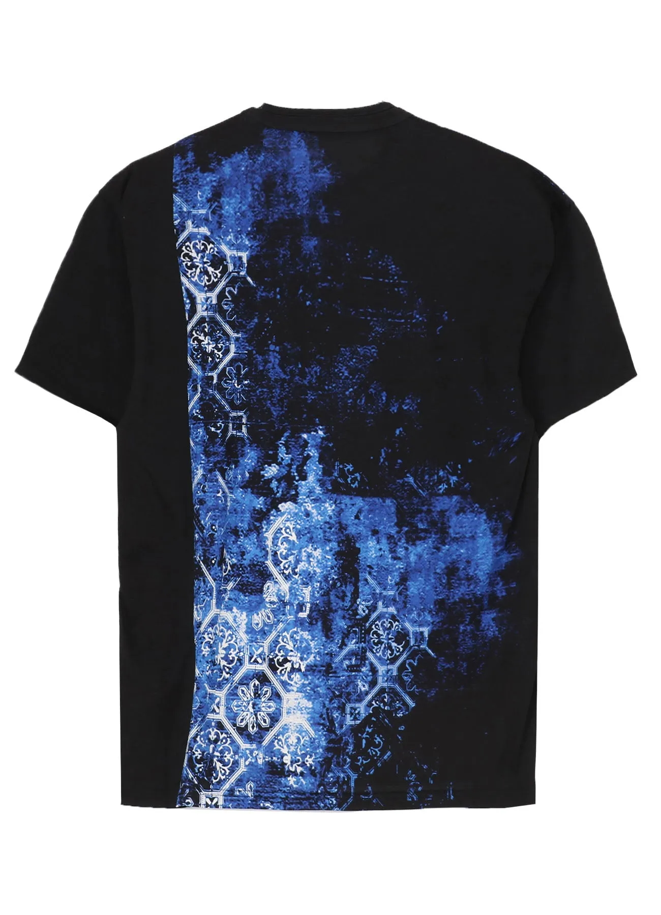 COTTON JERSEY TILE PATTERN T-SHIRT MIX TIERED T-SHIRT sold by Yohji Yamamoto product image thumbnail 3