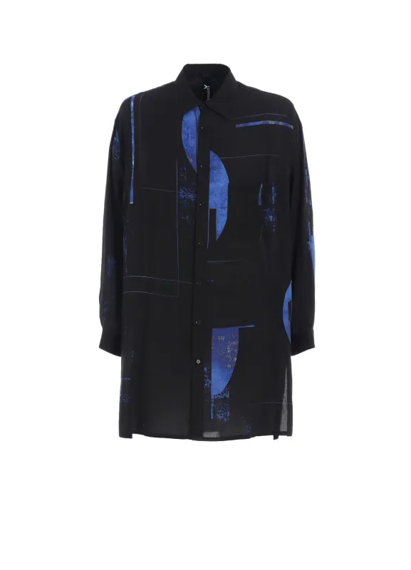 RAYON PRINT DOT PATTERN LONG SHIRT sold by Yohji Yamamoto