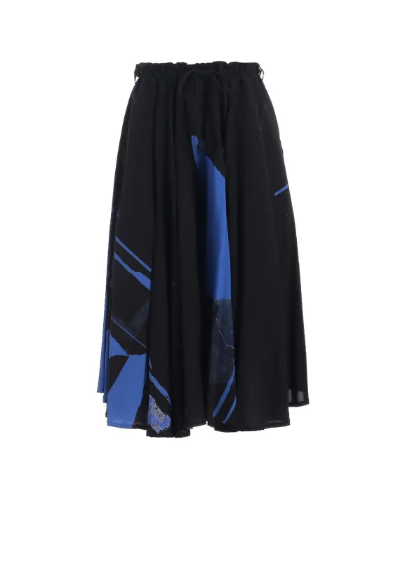 RAYON PRINT TORN PATTERN CIRCLE PANTS sold by Yohji Yamamoto