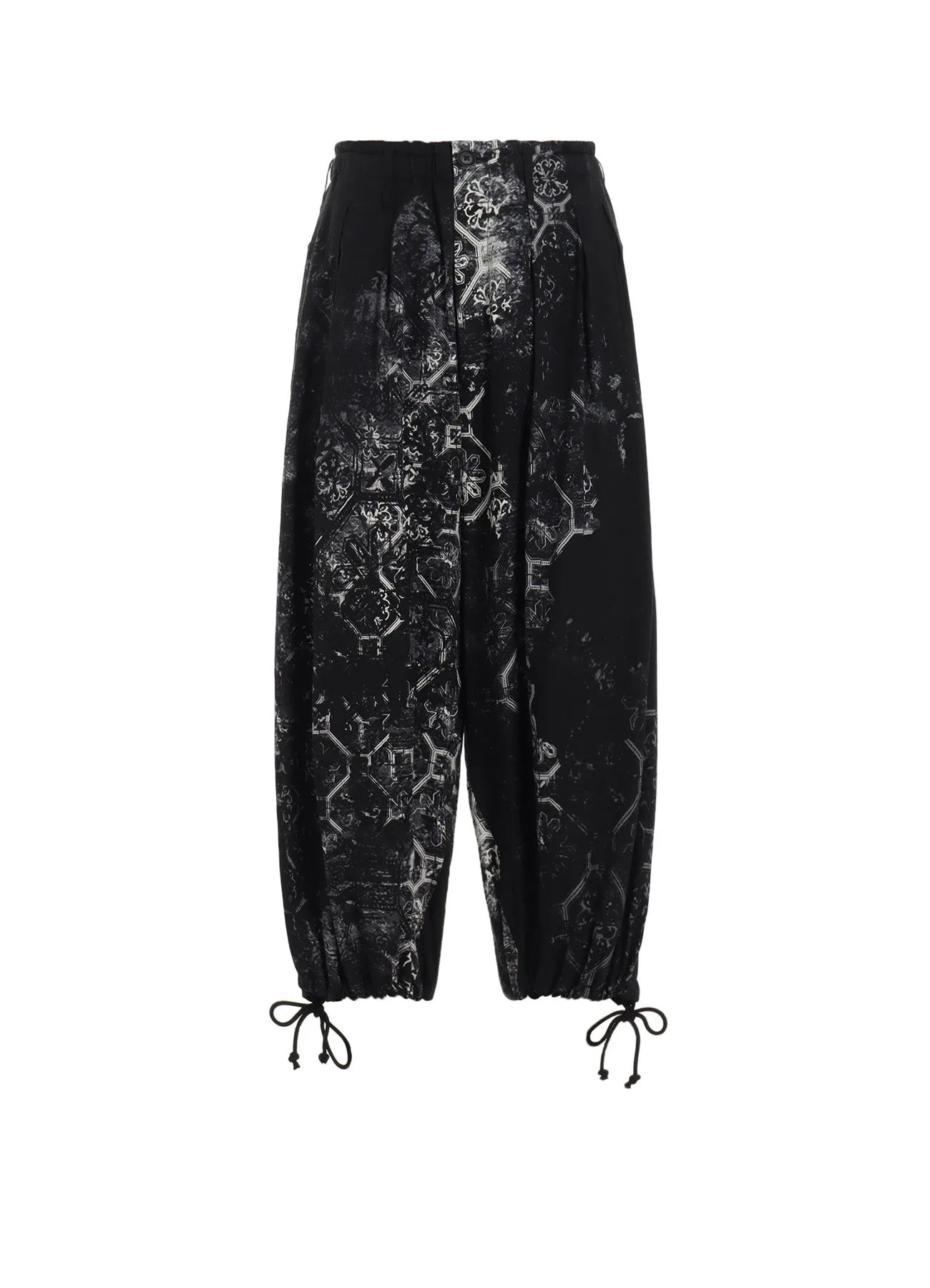 RAYON PRINT TILE PATTERN BALLOON PANTS sold by Yohji Yamamoto