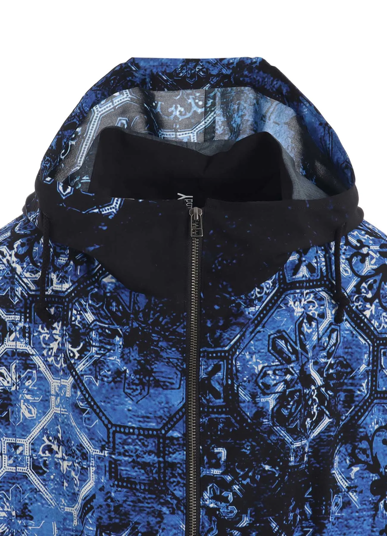 RAYON PRINT TILE PATTERN SIDE CUT-OUT DRESSES sold by Yohji Yamamoto product image thumbnail 5