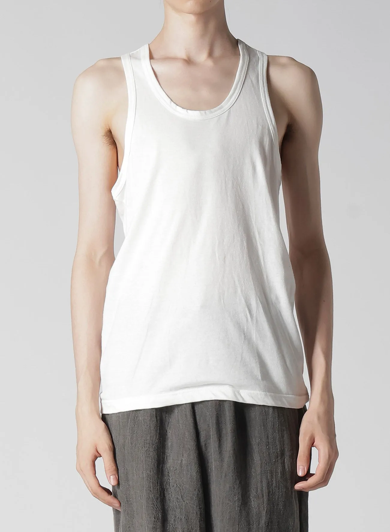 30/-PLAIN STITCH TANK TOP sold by Yohji Yamamoto product image thumbnail 2