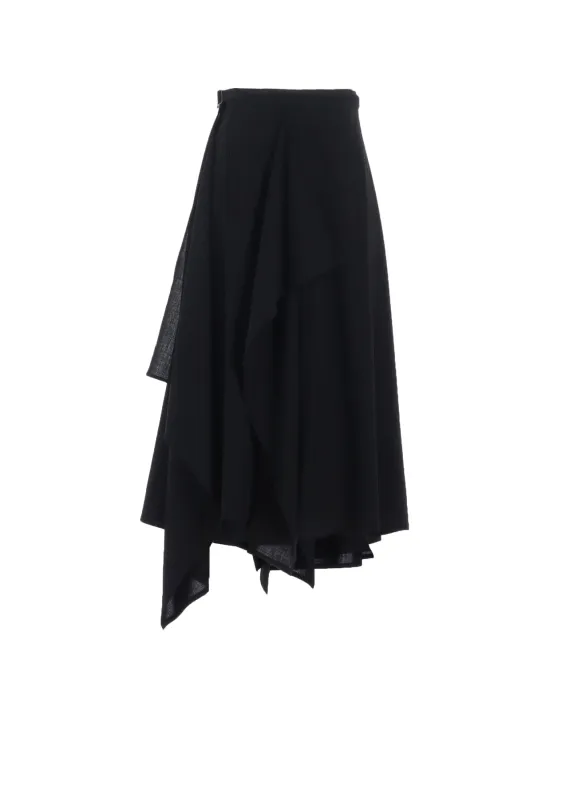 WOOL GAUZE WRAP SKIRT sold by Yohji Yamamoto