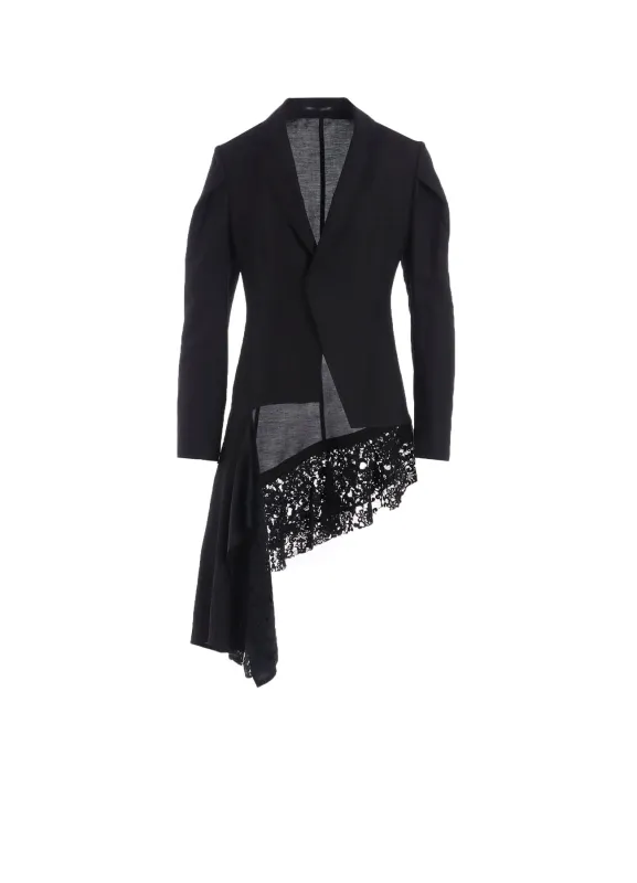 C/Li GABARDINE 2 LAYERED UNBALANCED JACKET sold by Yohji Yamamoto