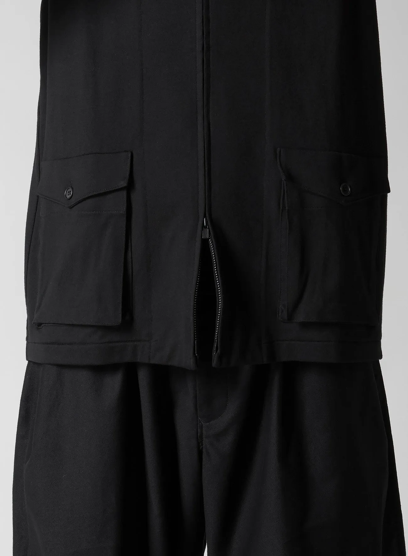 REGULATION JERSEY HOODED ZIPPER VEST sold by Yohji Yamamoto product image thumbnail 5
