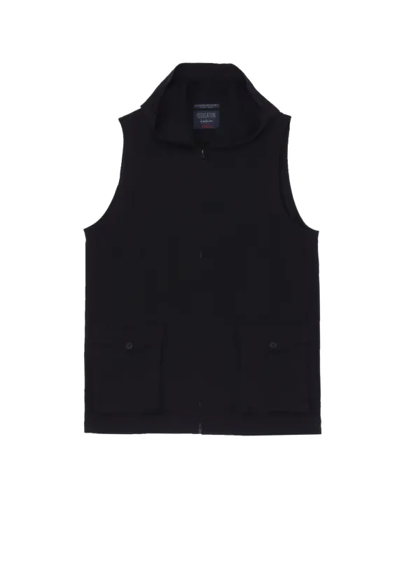 REGULATION JERSEY HOODED ZIPPER VEST sold by Yohji Yamamoto