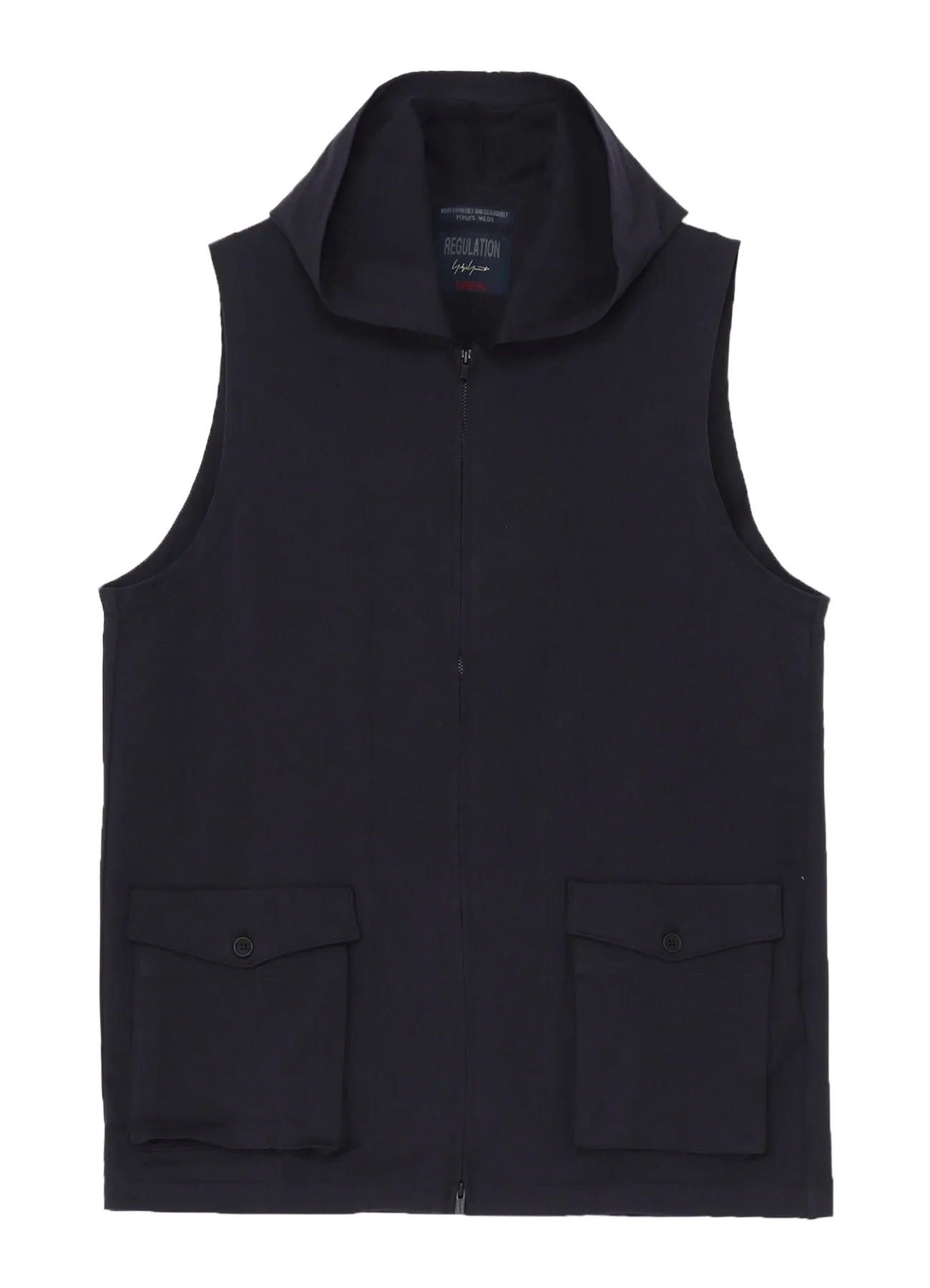 REGULATION JERSEY HOODED ZIPPER VEST sold by Yohji Yamamoto product image thumbnail 2