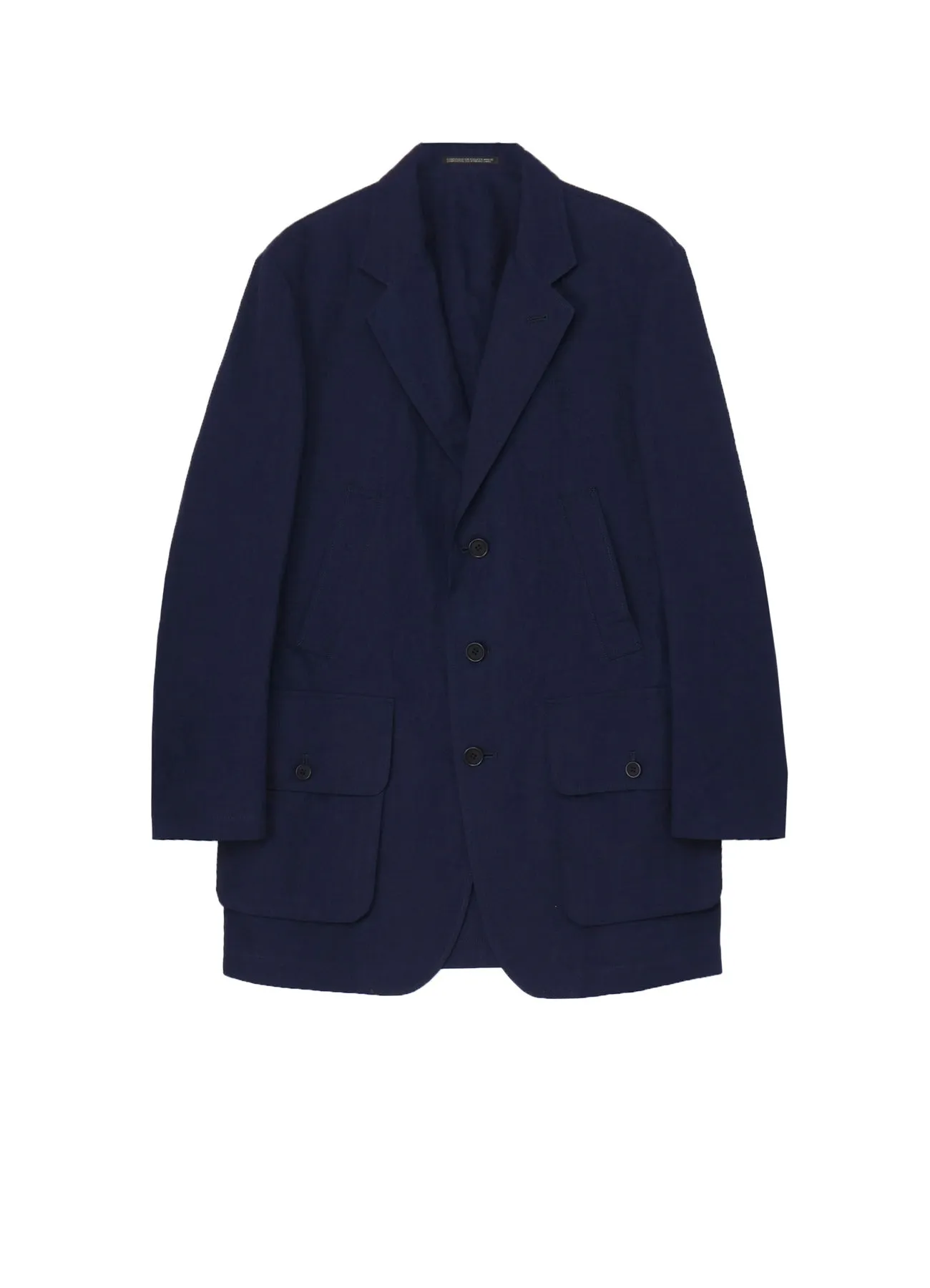 INDIGO DYEING COTTON LINEN BOX POCKET JACKET sold by Yohji Yamamoto
