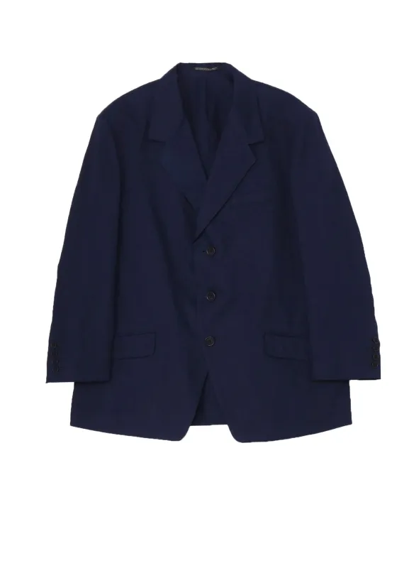 INDIGO DYEING COTTON LINEN 3BUTTONS JACKET sold by Yohji Yamamoto