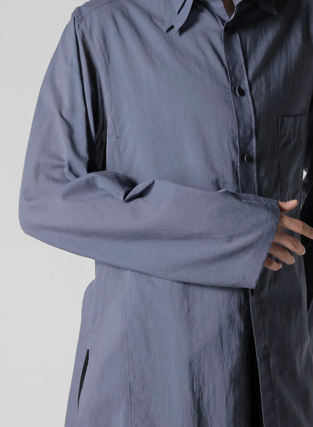 80C/S LOAN DOUBLE LAYER ASYMMETRY BLOUSE sold by Yohji Yamamoto product image thumbnail 5