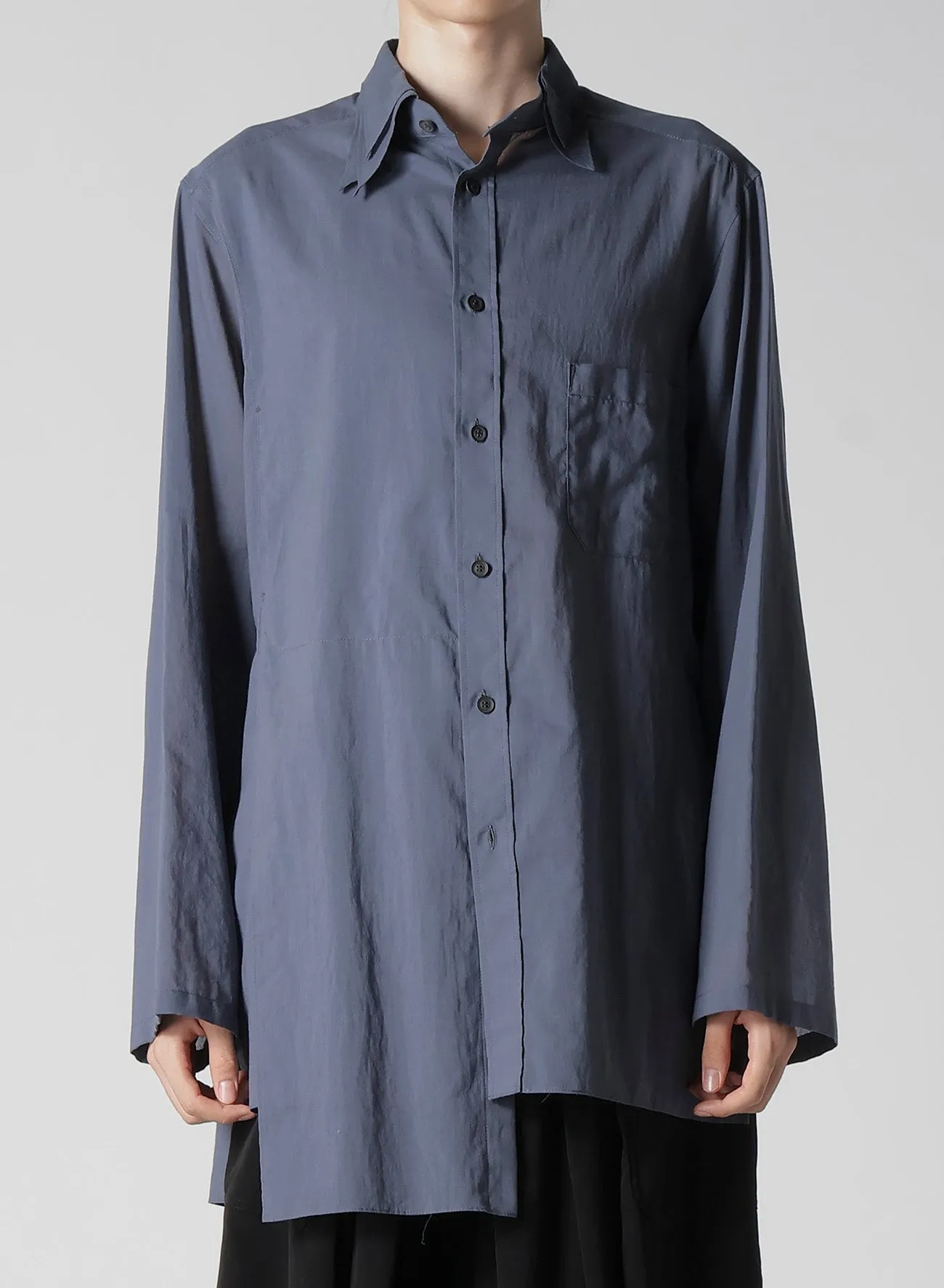 80C/S LOAN DOUBLE LAYER ASYMMETRY BLOUSE sold by Yohji Yamamoto product image thumbnail 2
