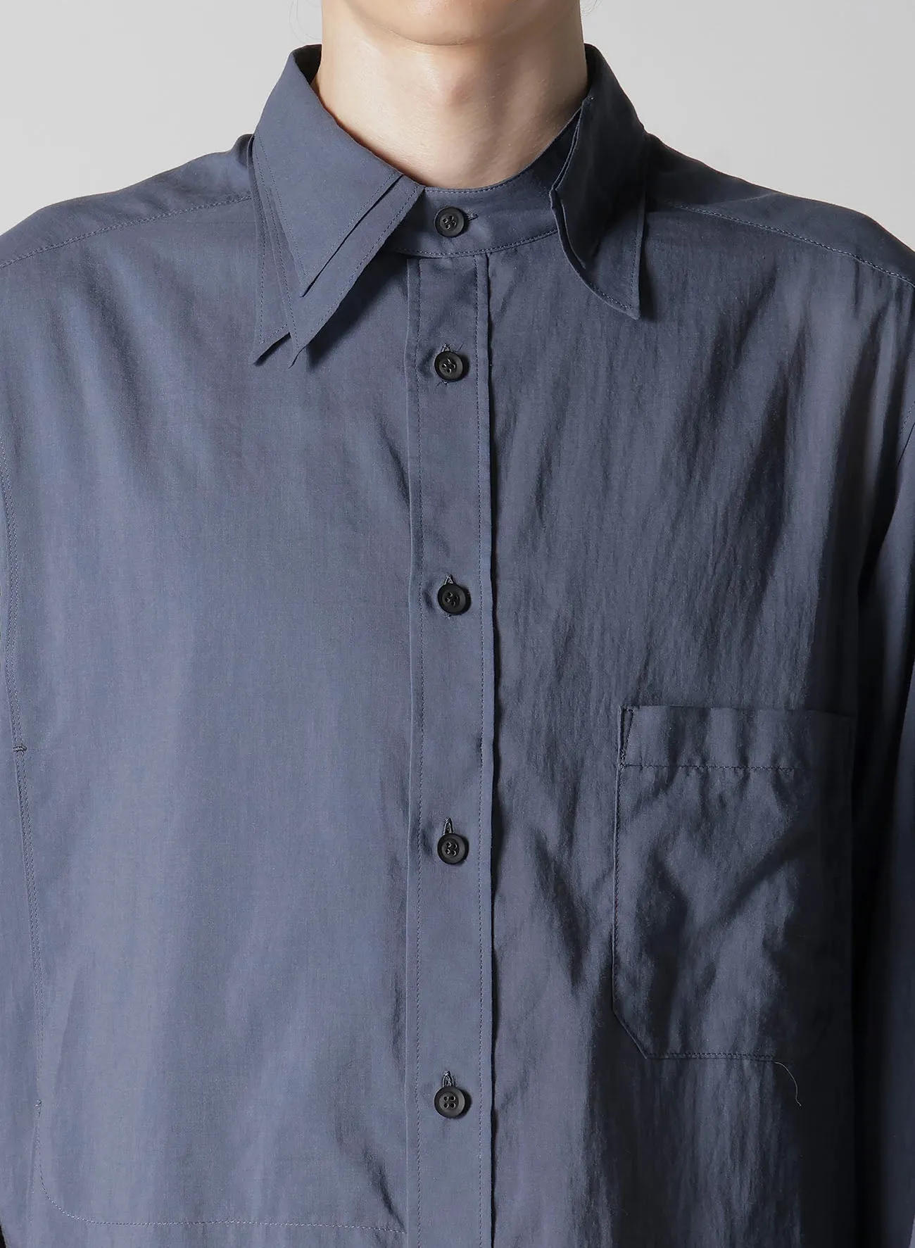 80C/S LOAN DOUBLE LAYER ASYMMETRY BLOUSE sold by Yohji Yamamoto product image thumbnail 4