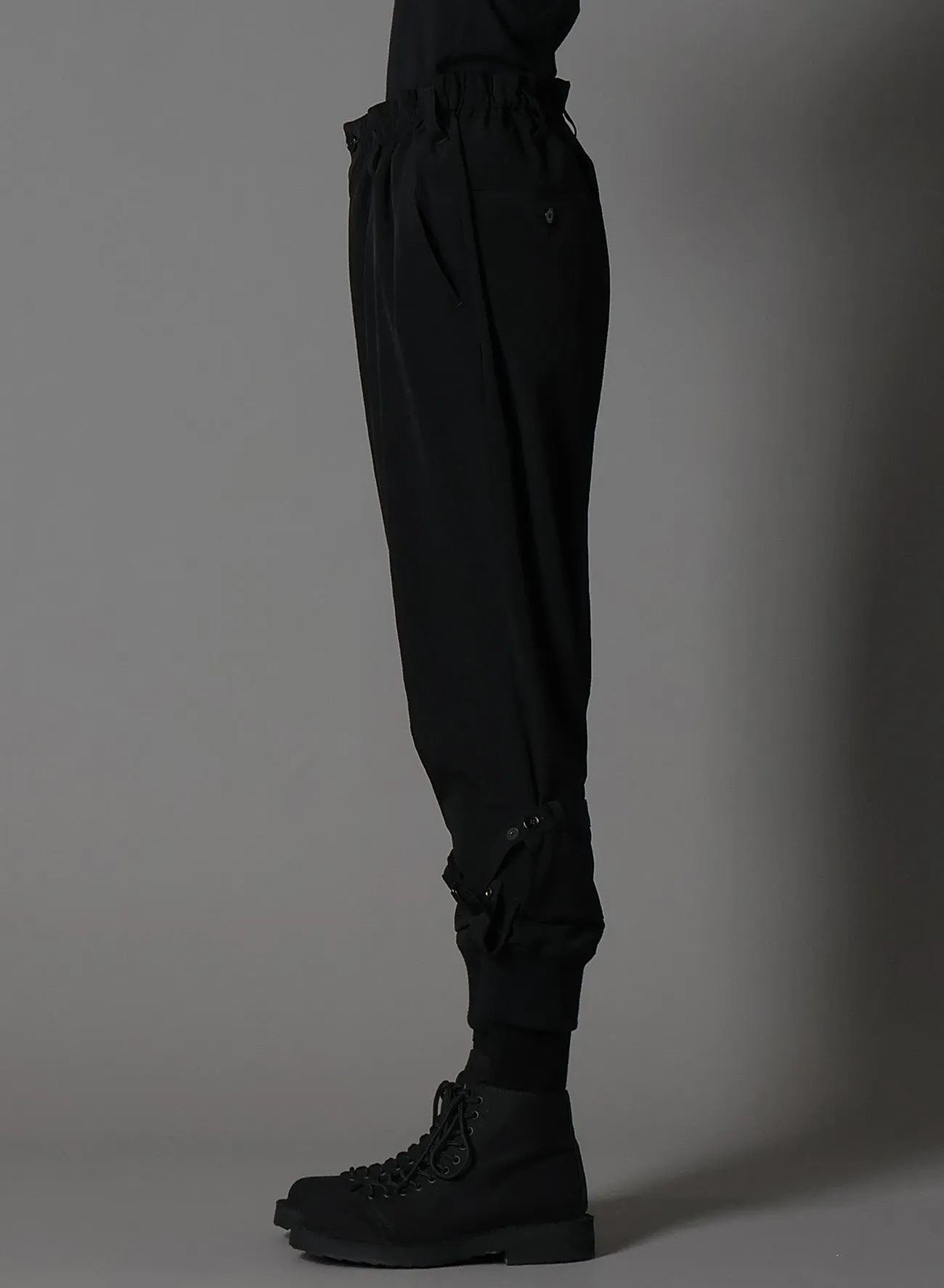 CREPE DE CHINE DOUBLE HEM RIB PANTS sold by Yohji Yamamoto product image thumbnail 5