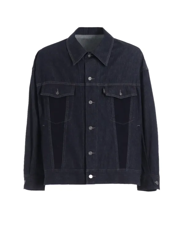 7oz TWO-TONE DENIM TRUCKER JACKET sold by Yohji Yamamoto