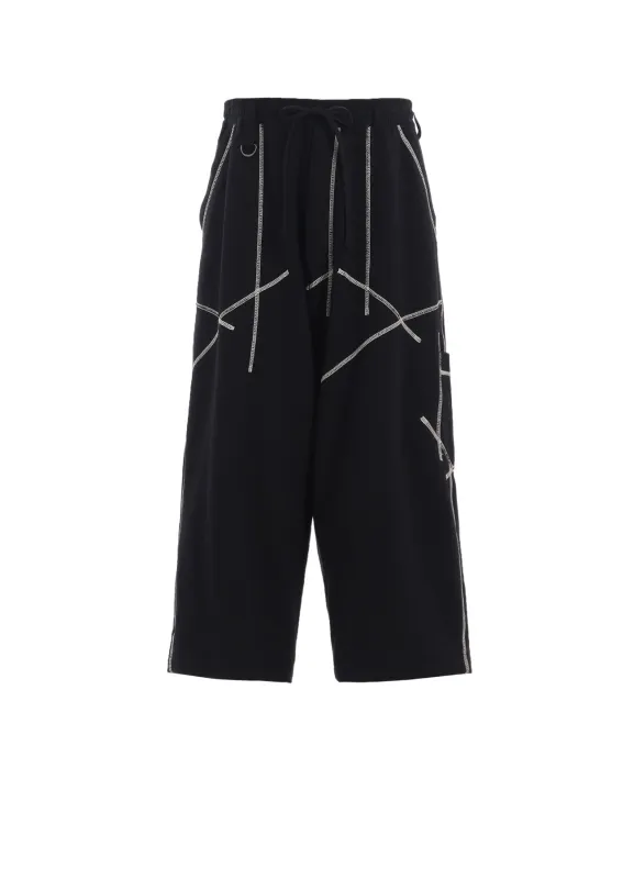 FRENCH TERRY RANDOM STITCH WIDE PANTS sold by Yohji Yamamoto