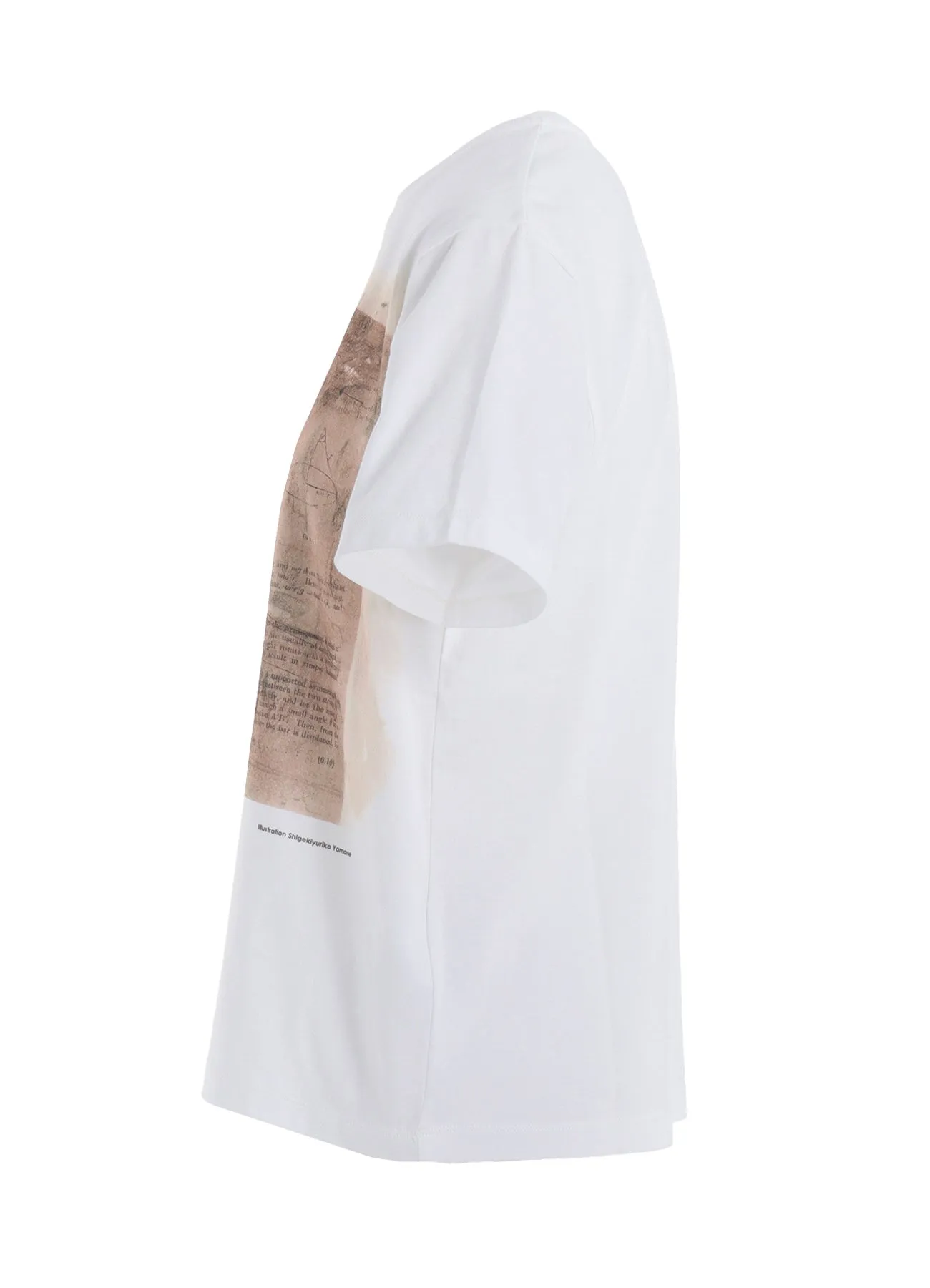 COTTON JERSEY BIRD PRINT T-SHIRT sold by Yohji Yamamoto product image thumbnail 3