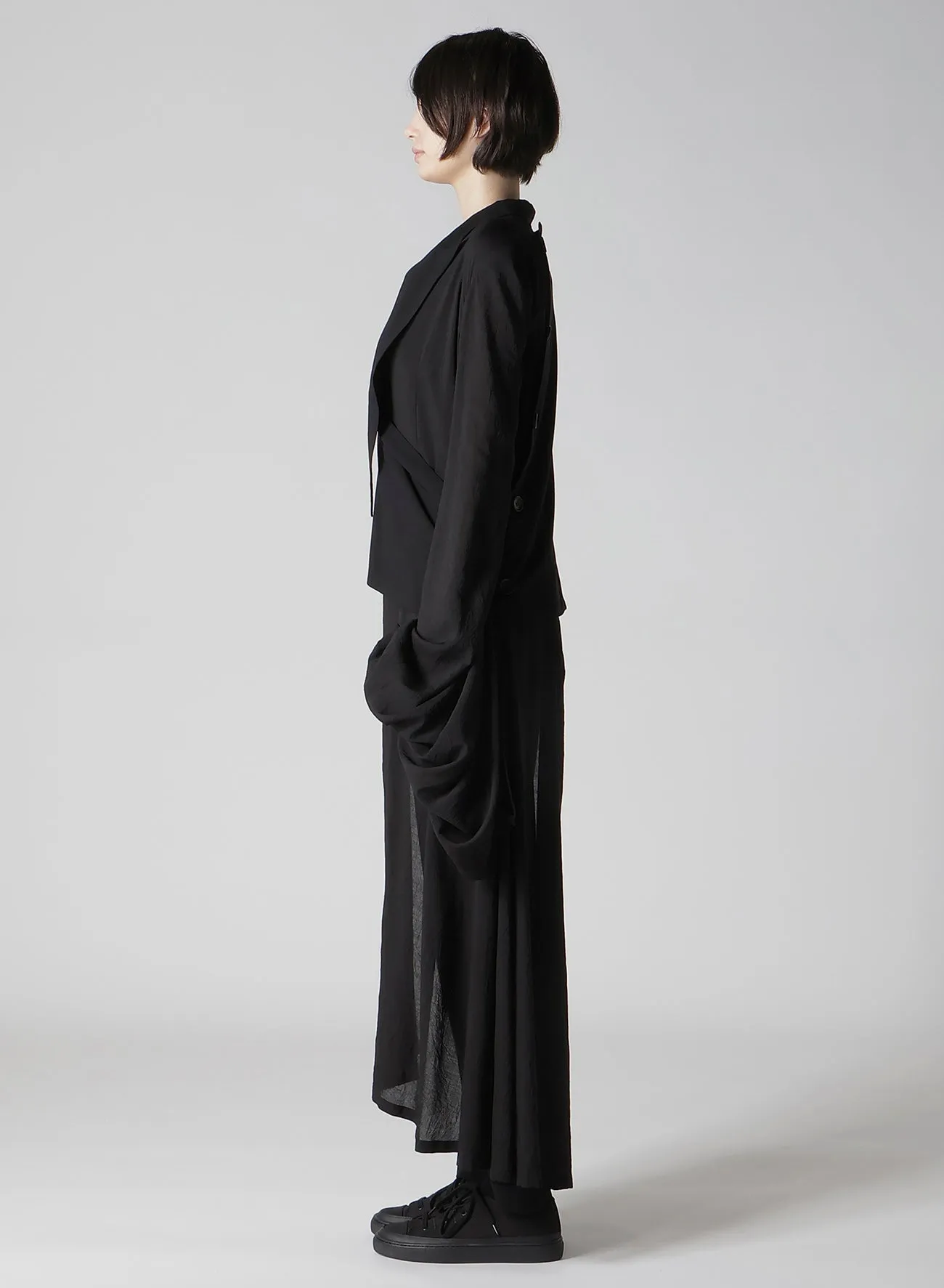 BALLOON SLEEVE WRAP JACKET sold by Yohji Yamamoto product image thumbnail 4