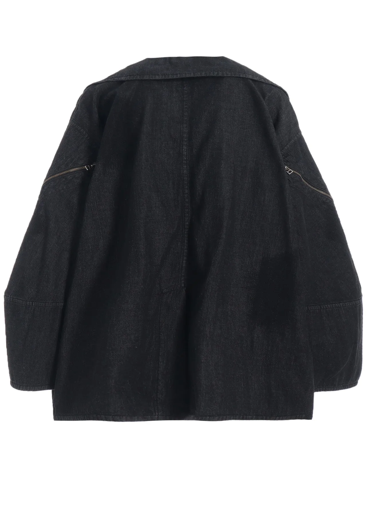8OZ DENIM + DUNGAREE SHORT LENGTH BIG SLEEVE DOUBLE COAT sold by Yohji Yamamoto product image thumbnail 4
