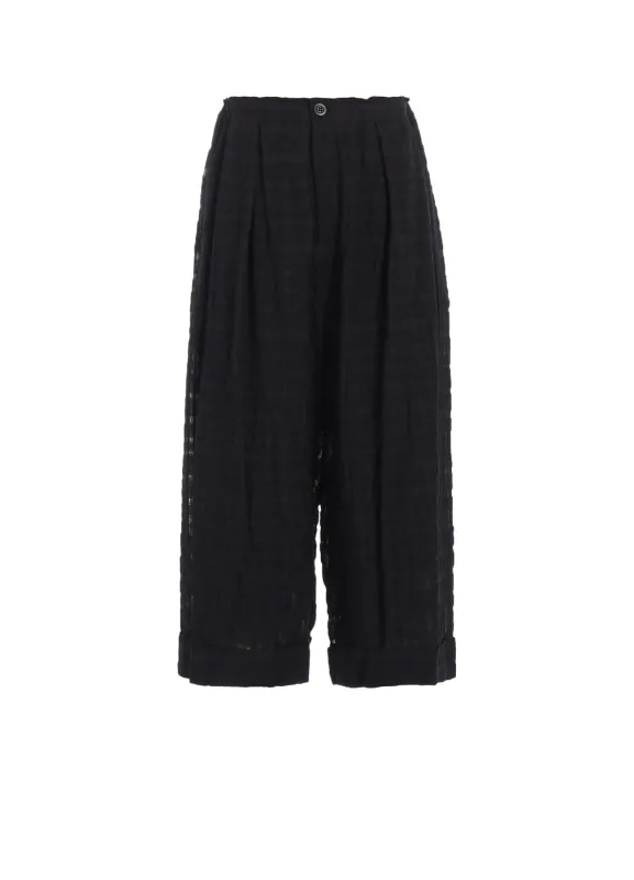 PLAID FRONT TUCKED MACKIN PANTS sold by Yohji Yamamoto