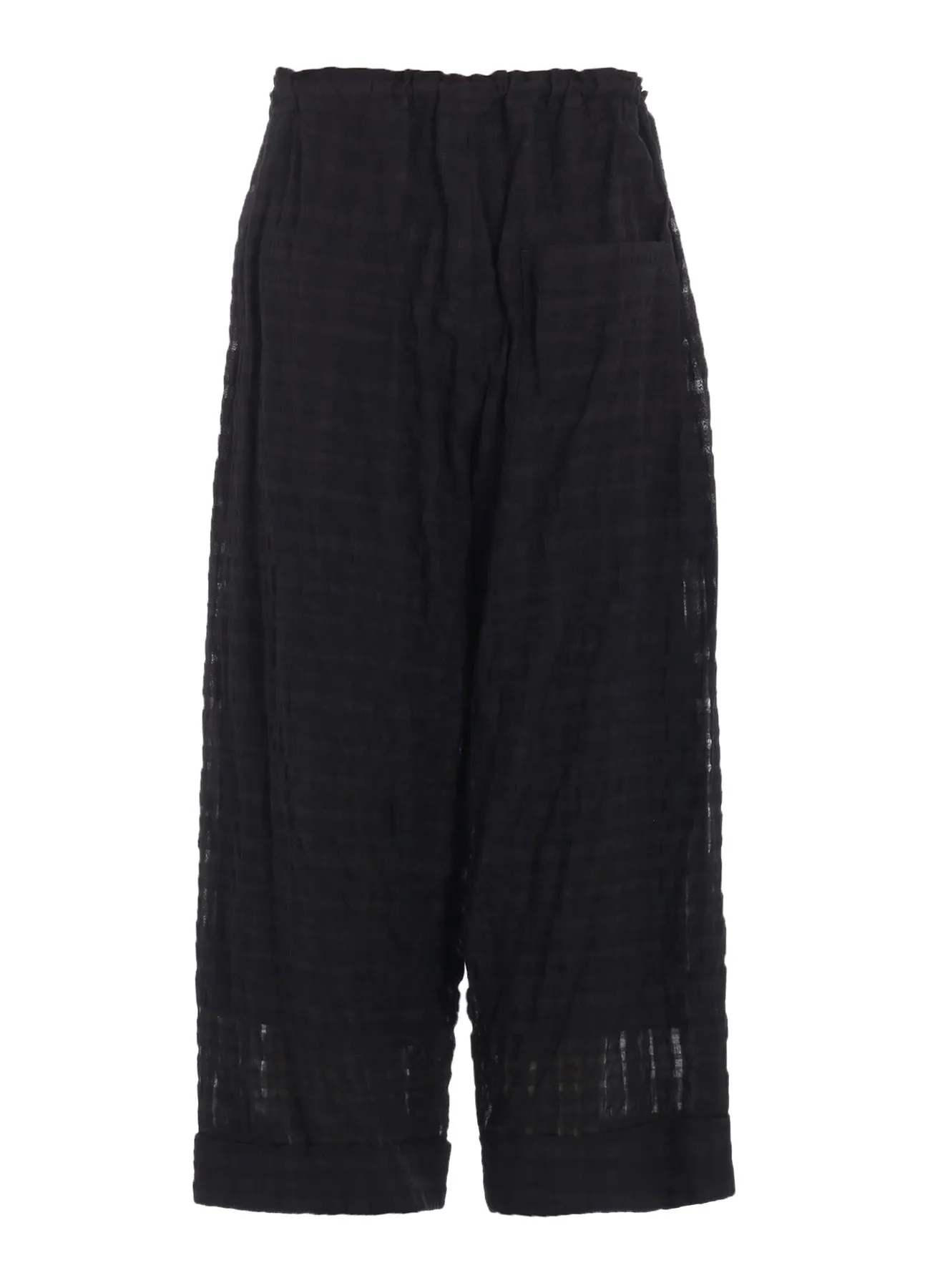 PLAID FRONT TUCKED MACKIN PANTS sold by Yohji Yamamoto product image thumbnail 3