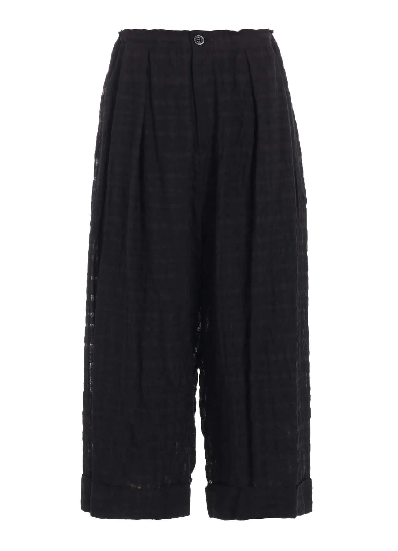 PLAID FRONT TUCKED MACKIN PANTS sold by Yohji Yamamoto product image thumbnail 2