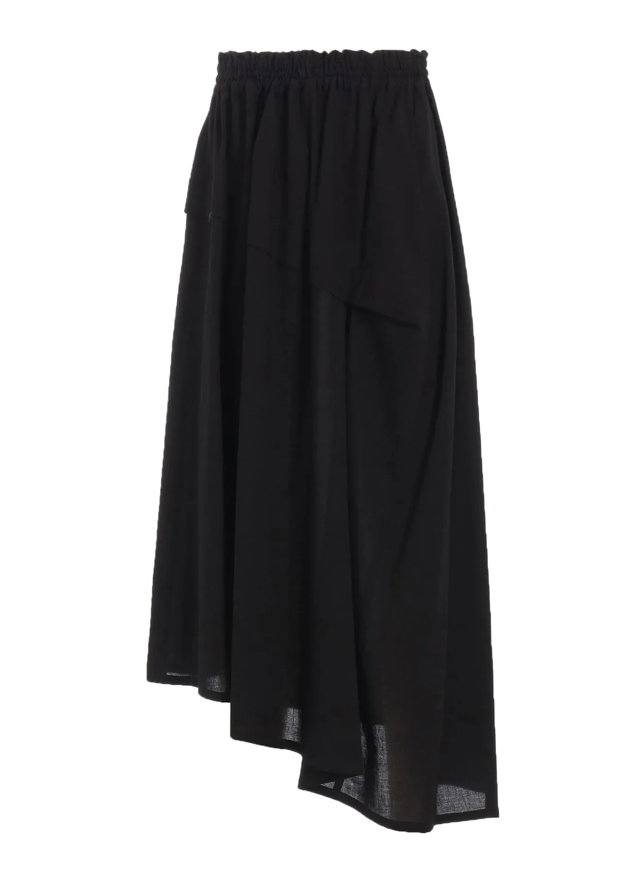 COTTON BOYLE VIYELLA RIGHT TUCKED ASYMMETERY SKIRT sold by Yohji Yamamoto product image thumbnail 2