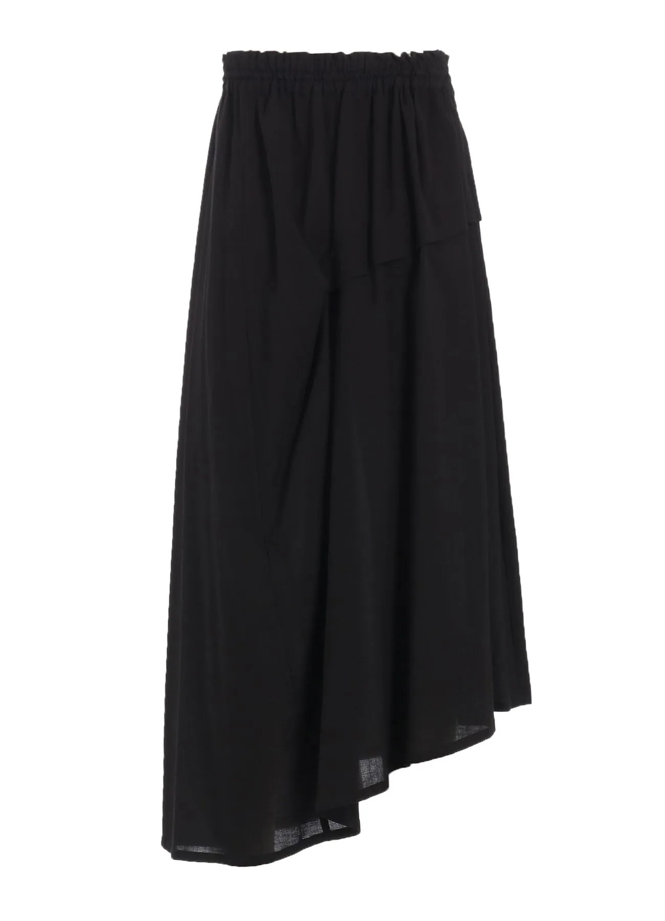 COTTON BOYLE VIYELLA RIGHT TUCKED ASYMMETERY SKIRT sold by Yohji Yamamoto product image thumbnail 3