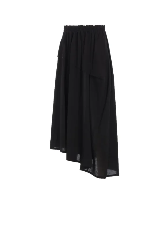 COTTON BOYLE VIYELLA RIGHT TUCKED ASYMMETERY SKIRT sold by Yohji Yamamoto