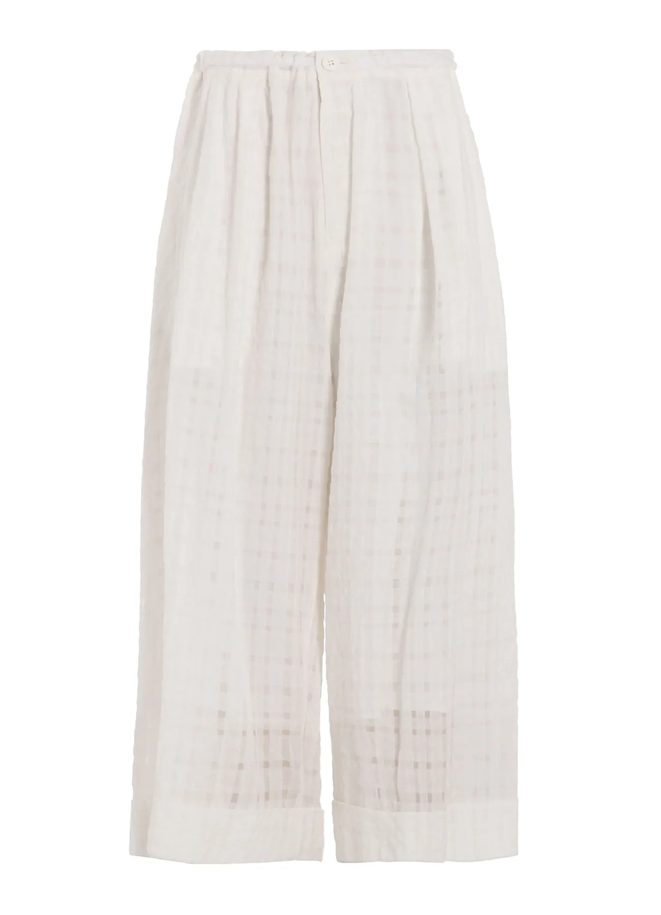 PLAID FRONT TUCKED MACKIN PANTS sold by Yohji Yamamoto product image thumbnail 2