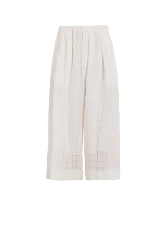 PLAID FRONT TUCKED MACKIN PANTS sold by Yohji Yamamoto