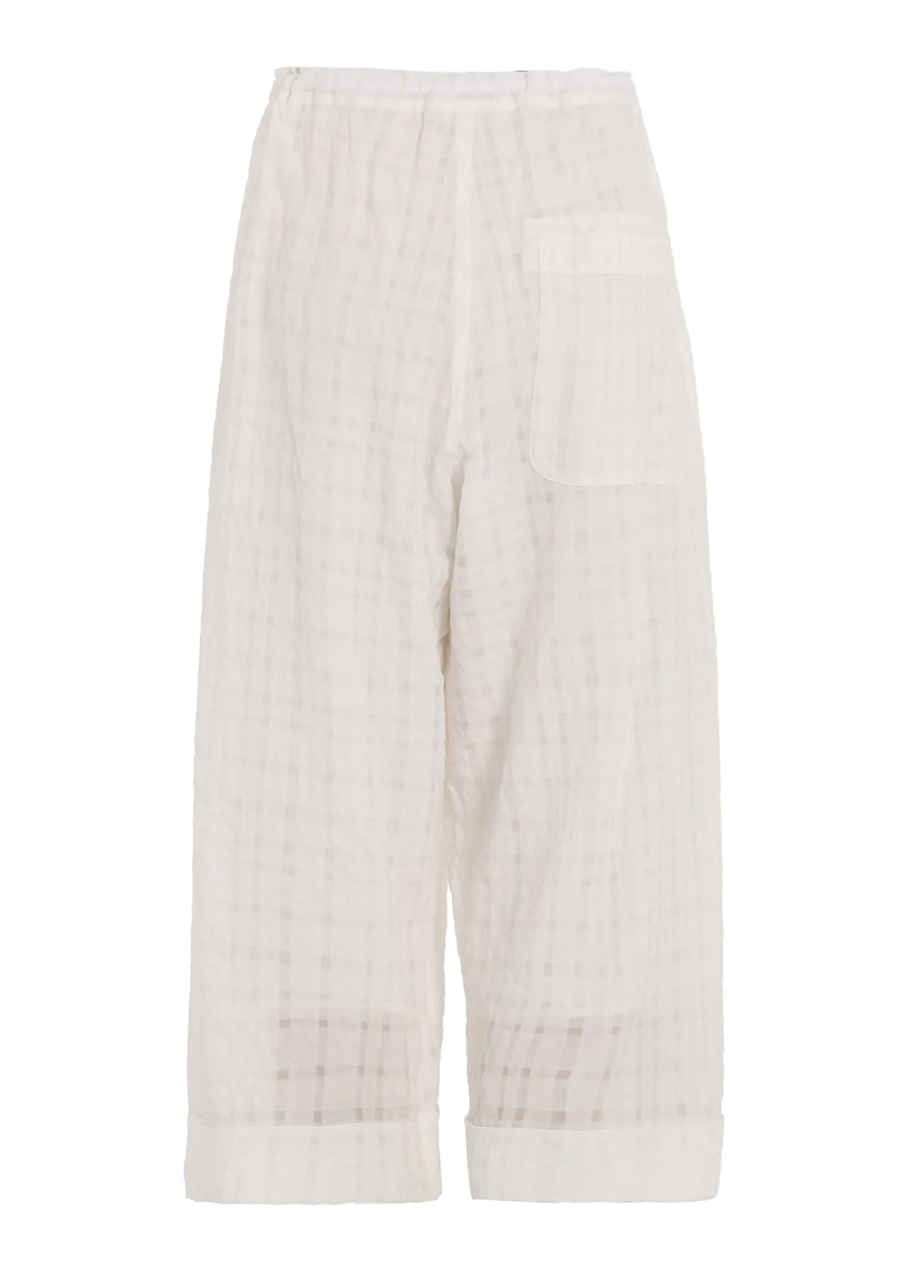 PLAID FRONT TUCKED MACKIN PANTS sold by Yohji Yamamoto product image thumbnail 4