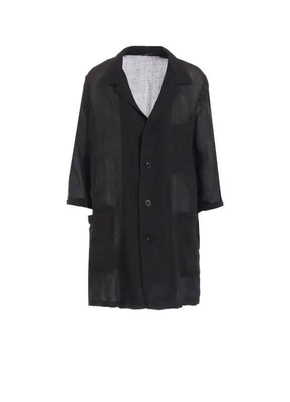RAMIE LAWN 3/4 SLEEVE JACKET sold by Yohji Yamamoto