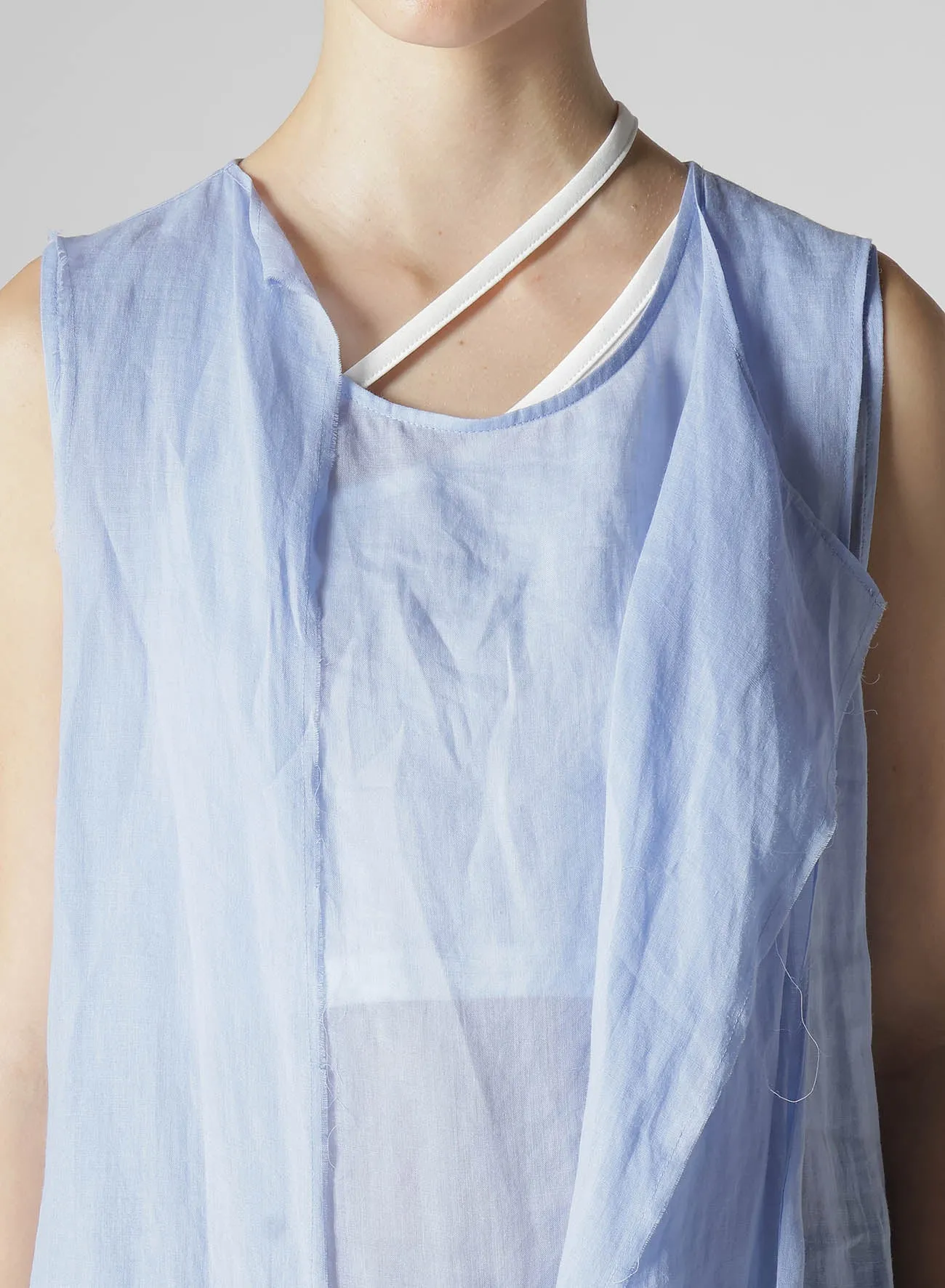 RAMIE LAWN DOUBLE FRONT DRAPE SHIRT sold by Yohji Yamamoto product image thumbnail 5