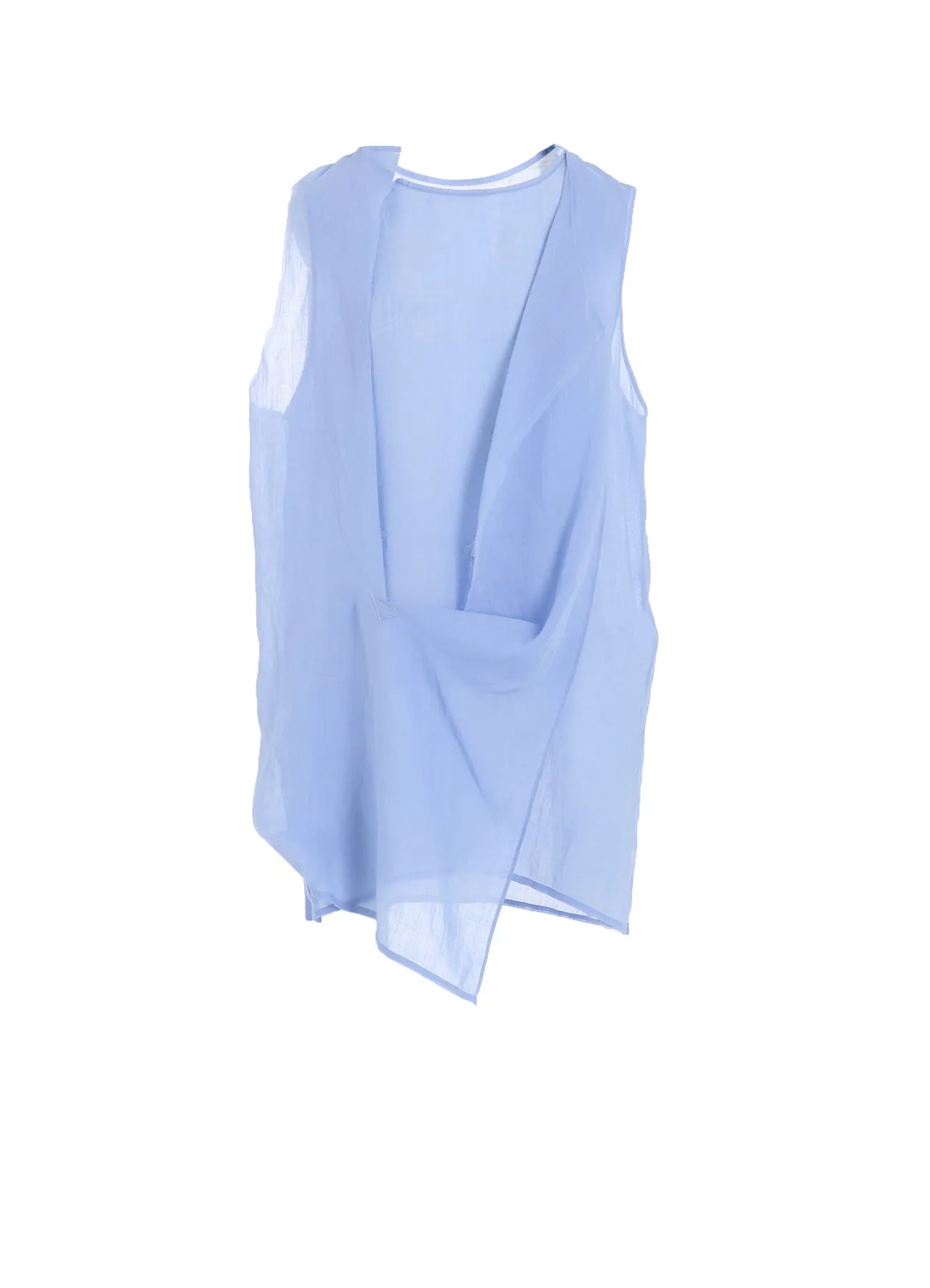 RAMIE LAWN DOUBLE FRONT DRAPE SHIRT sold by Yohji Yamamoto